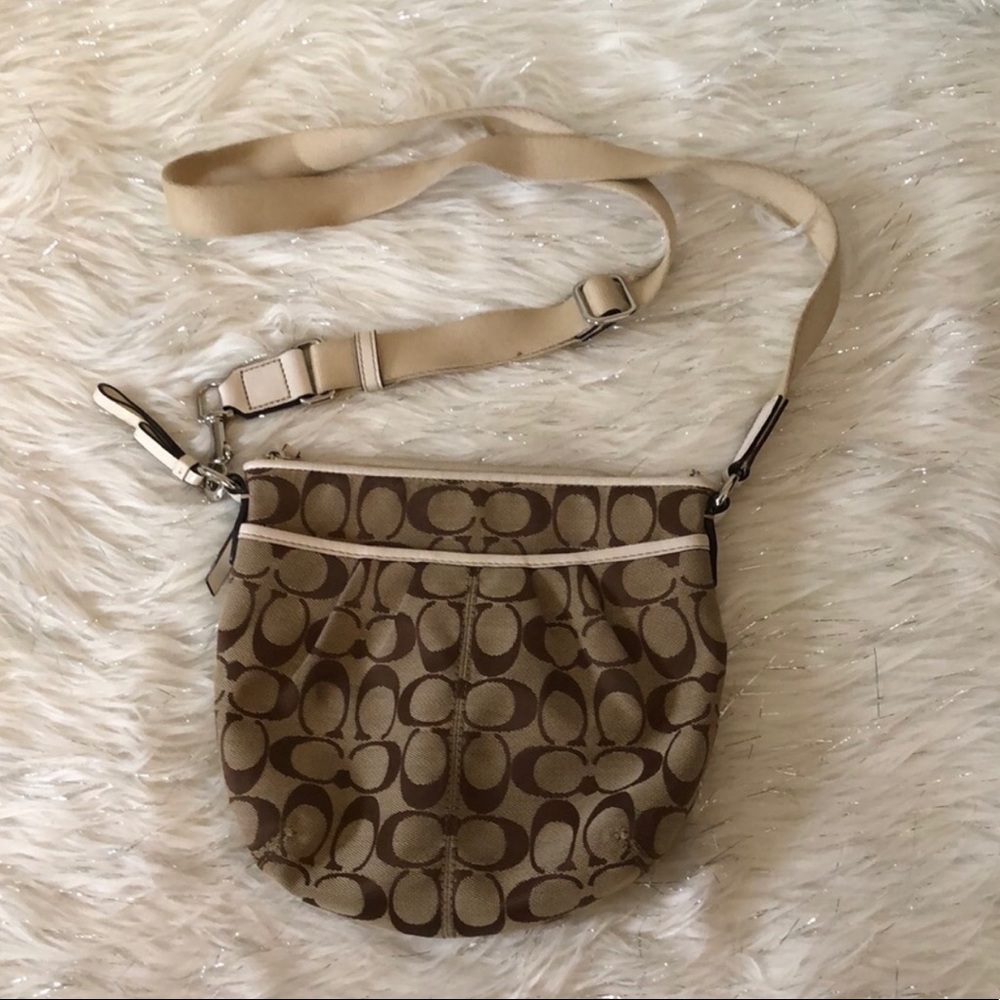 Tan coach crossbody bag